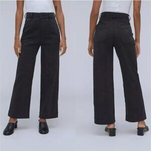 Everlane The Organic Wide-Leg Pant Black